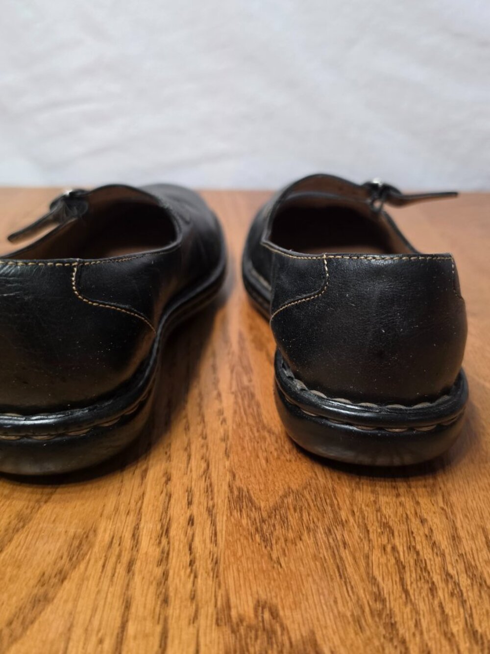 born Mary Jane Flats Buckle Closure Black leather Preppy Boho Women Size 7.5 - Picture 3 of 8